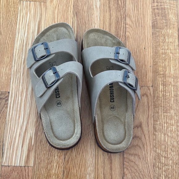 Cork Slip-On Sandals with Buckle - Picture 4 of 4